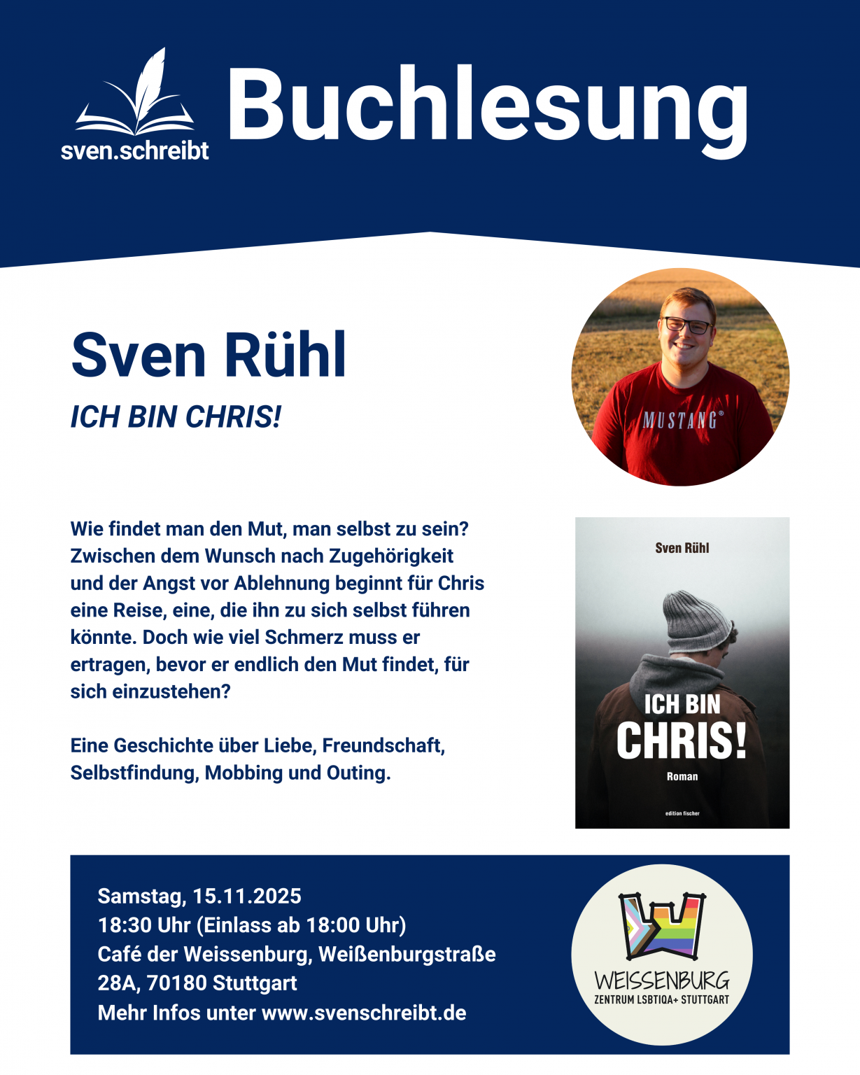 Plakat Buchlesung Sven Rühl